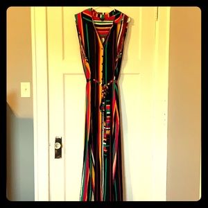 Color block maxi dress